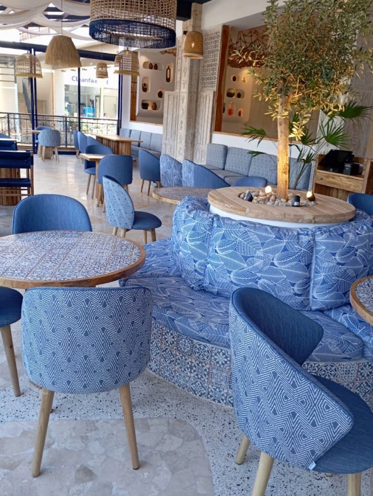 Restaurant seating upholstery