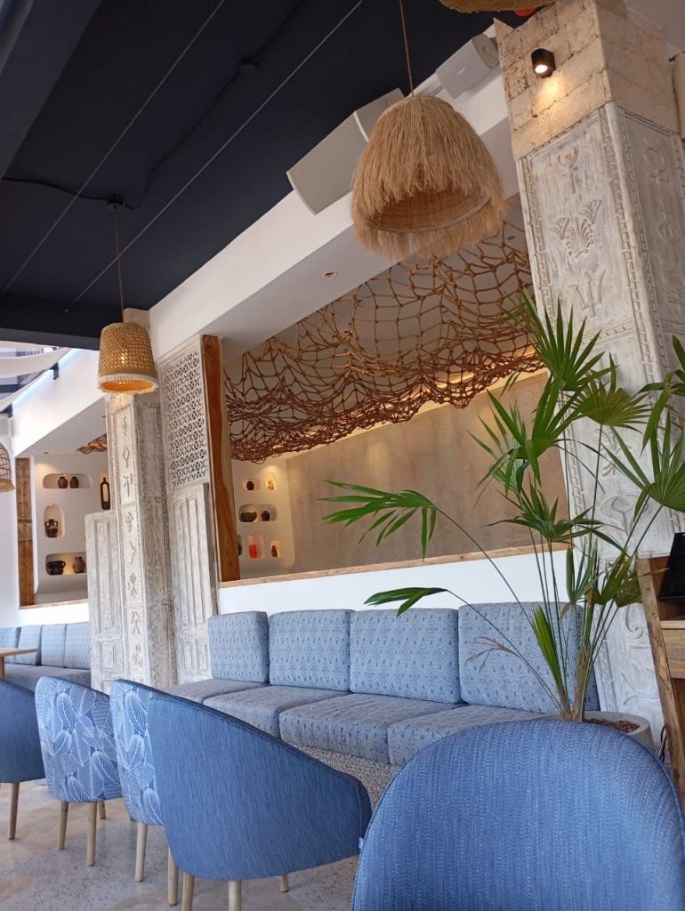 Restaurant seating upholstery